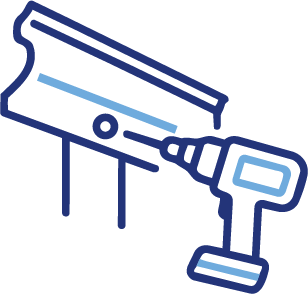 Drill into gutter icon